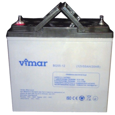 VIMAR BG55-12 (BG 55-12) 12V 55Ah, 12В 55Ач АКБ опис, відгуки, характеристики