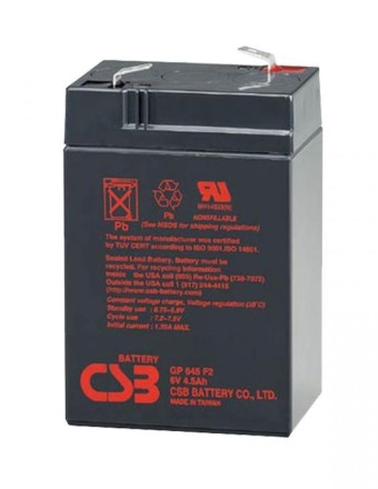 CSB GP 645 Аккумулятор, 6 Вольт, 4,5 Ампер-часов (Ah)