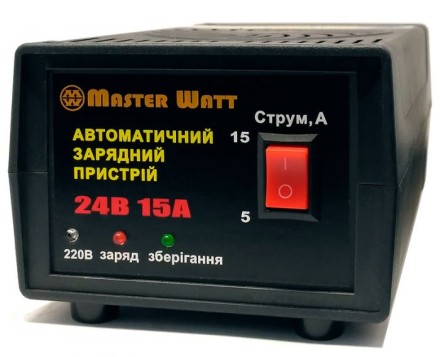 Master Watt 24В 15А Автоматичний зарядний пристрій (Майстер Ватт) опис, відгуки, характеристики