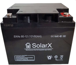 SolarX SXAs80-12 12V 80Ah, 12В 80Ач АКБ