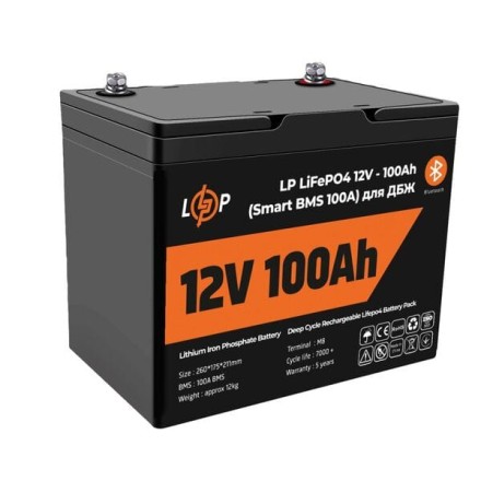 LogicPower LiFePO4 12-100 (LiFePO4-12-100) АКБ 12v 100ah 12в 100Аг опис, відгуки, характеристики