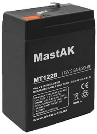 MastAK MT1228 12V 2.8Ah, 12В 2.8 Ач АКБ опис, відгуки, характеристики