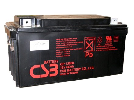 CSB GP 12650 Аккумулятор, 12 Вольт, 65 Ампер-часов (Ah)