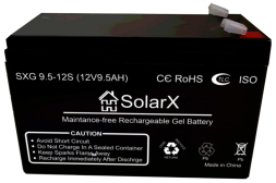 SolarX SXG9.5-12S 12V 9.5Ah, 12В 9.5Ач АКБ