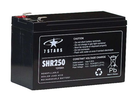 7Stars SHR 250 (SHR250) АКБ 12v 9ah 12в 9Аг опис, відгуки, характеристики