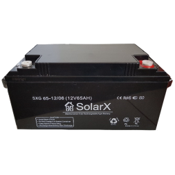 SolarX SXG65-12 12V 65Ah, 12В 65Ач АКБ