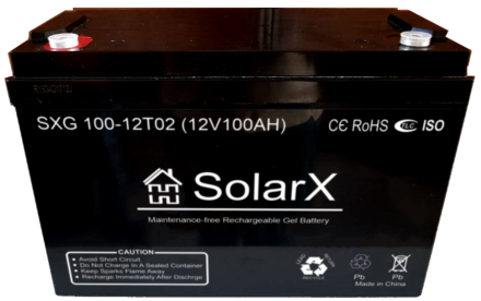SolarX SXG100-12T02 12V 100Ah, 12В 100Ач АКБ