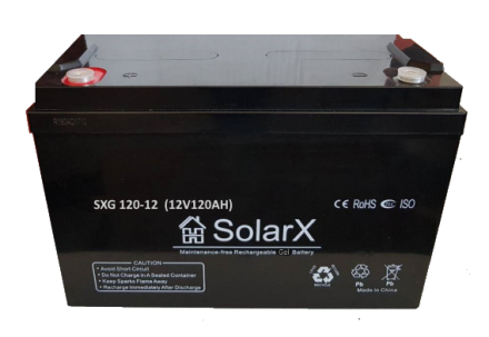 SolarX SXG120-12 12V 120Ah, 12В 120Ач АКБ опис, відгуки, характеристики