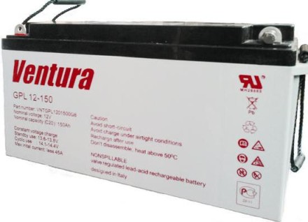 Акумулятор Ventura GPL 12-150 (12V-150 ah, 12В-150 Ач) опис, відгуки, характеристики