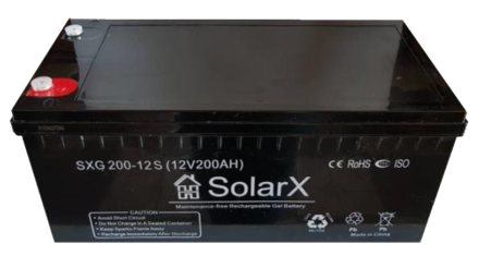 SolarX SXG200-12S 12V 200Ah, 12В 200Ач АКБ