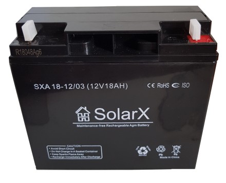 SolarX SXA18-12 12V 18Ah, 12В 18Ач АКБ опис, відгуки, характеристики