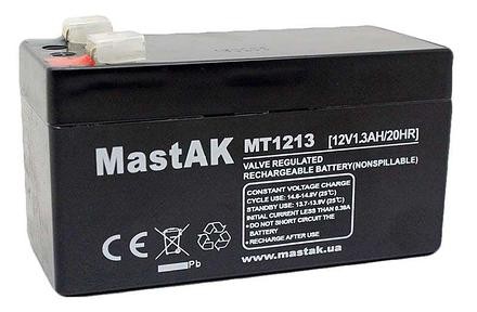 MastAK MT1213 12V 1.3Ah, 12В 1.3Ач АКБ опис, відгуки, характеристики