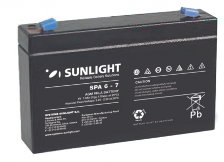SUNLIGHT SP (SPa) 6 - 7 АКБ 6V 7Ah, 6В 7Ач опис, відгуки, характеристики