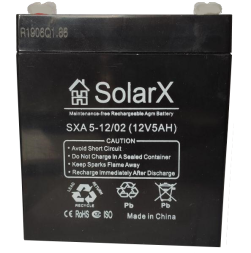 SolarX SXA5-12 12V 5Ah, 12В 5Ач АКБ
