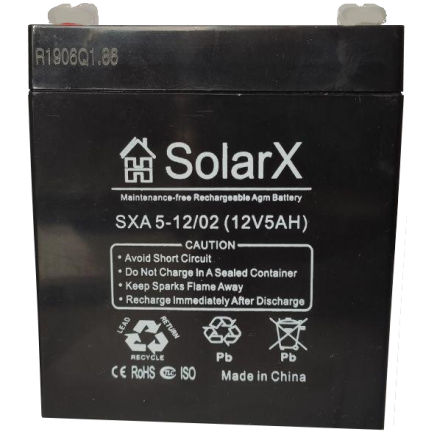SolarX SXA5-12 12V 5Ah, 12В 5Ач АКБ опис, відгуки, характеристики