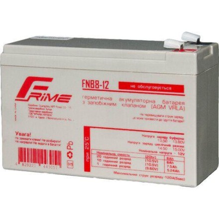 Frime FNB8-12 АКБ 12V 8Ah, 12В 8Ач опис, відгуки, характеристики