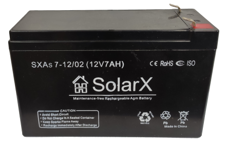 SolarX SXAs7-12 12V 7Ah, 12В 7Ач АКБ