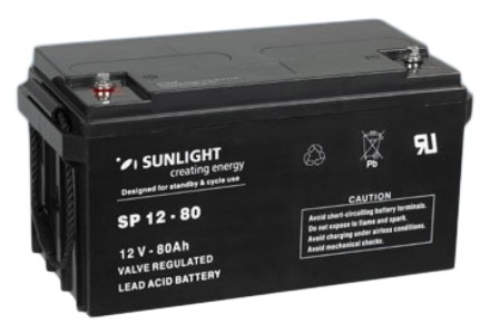 SUNLIGHT SPB (SPa) 12 - 80 АКБ 12V 80Ah, 12В 80Ач опис, відгуки, характеристики