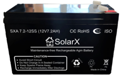 SolarX SXA7.2-12SS 12V 7.2Ah, 12В 7.2Ач АКБ