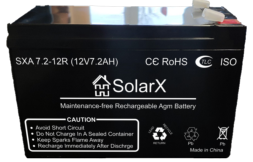SolarX SXA7.2-12R 12V 7.2Ah, 12В 7.2Ач АКБ