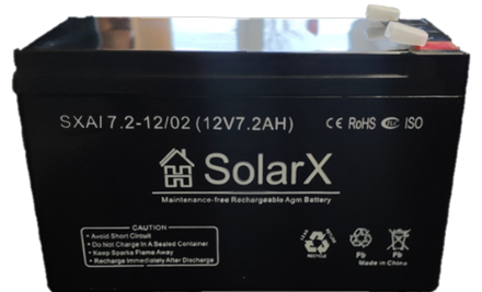 SolarX SXAl7.2-12 12V 7.2Ah, 12В 7.2Ач АКБ