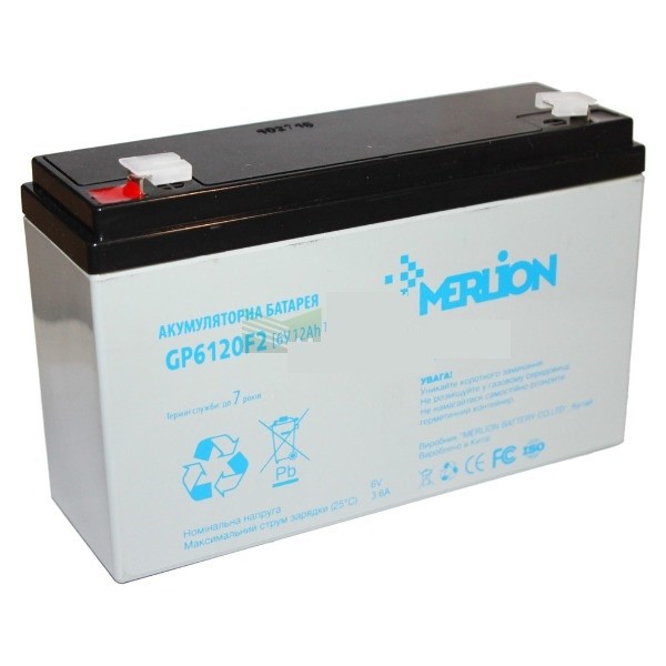 6v 12Ah, Merlion GP6120 (6-12) (6В 12Ач) купить, цена в Киеве, Аккумулятор