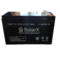 SolarX SXA7.5-12 12V 7.5Ah, 12В 7.5Ач АКБ