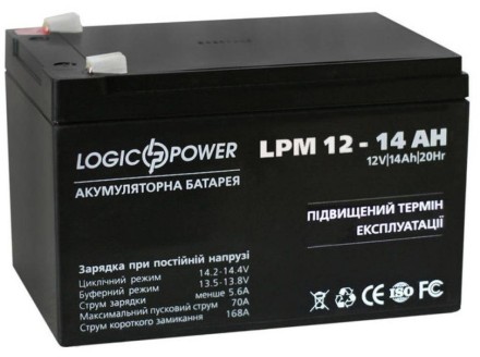 LogicPower LPM 12V 14Ah (LPM 12V 14 Ah) 12V 14Ah, 12В 14Ач АКБ