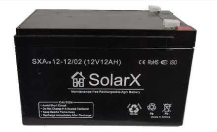 SolarX SXAm12-12 12V 12Ah, 12В 12Ач АКБ опис, відгуки, характеристики