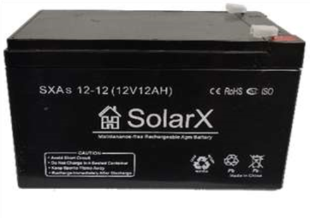 SolarX SXAs12-12 12V 12Ah, 12В 12Ач АКБ