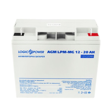 LogicPower LPM-MG 12V 20AH (LPM-MG 12V 20 AH) 12V 20Ah, 12В 20Ач АКБ