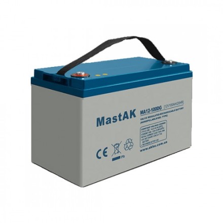 MastAK MA12-100DG 12V 100Ah, 12В 100Ач АКБ