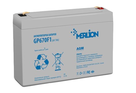 MERLION AGM GP670F1 АКБ 6V 7Ah 6в 7Ач опис, відгуки, характеристики