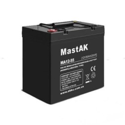 MastAK MA12-55 12V 55Ah, 12В 55Ач АКБ